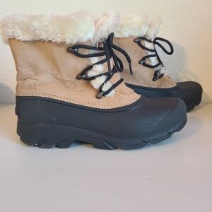Sorel Women's Tan Faux Fur Waterproof Snow Boots